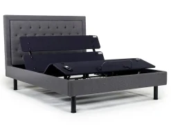 Duo Linen Adjustable Foundation Bed In Natural, Queen