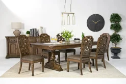 Durango Dining Table & 6 Chairs In Fawn