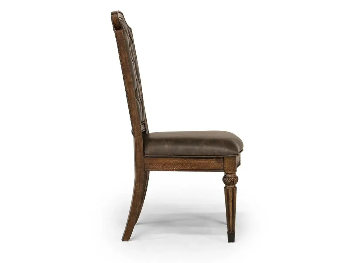 Durango Side Chair In Fawn, Upholstered