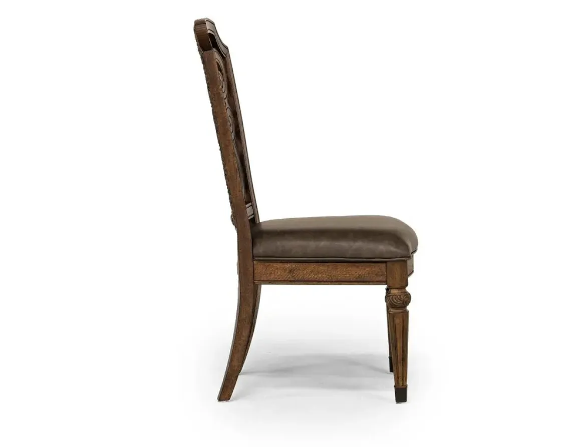 Durango Side Chair In Fawn, Upholstered