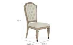 Durango Side Chair In Fawn, Upholstered