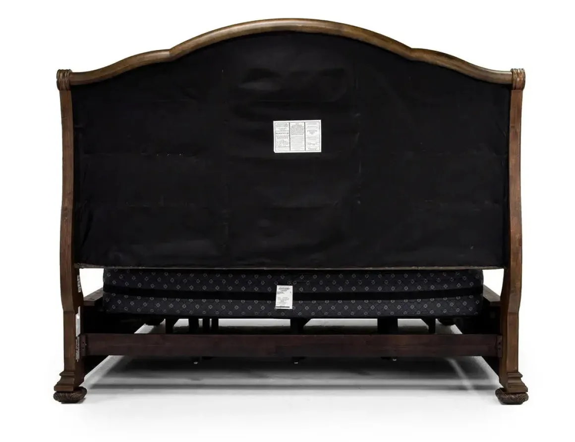 Durango Upholstered Sleigh Bed In Fawn, Queen