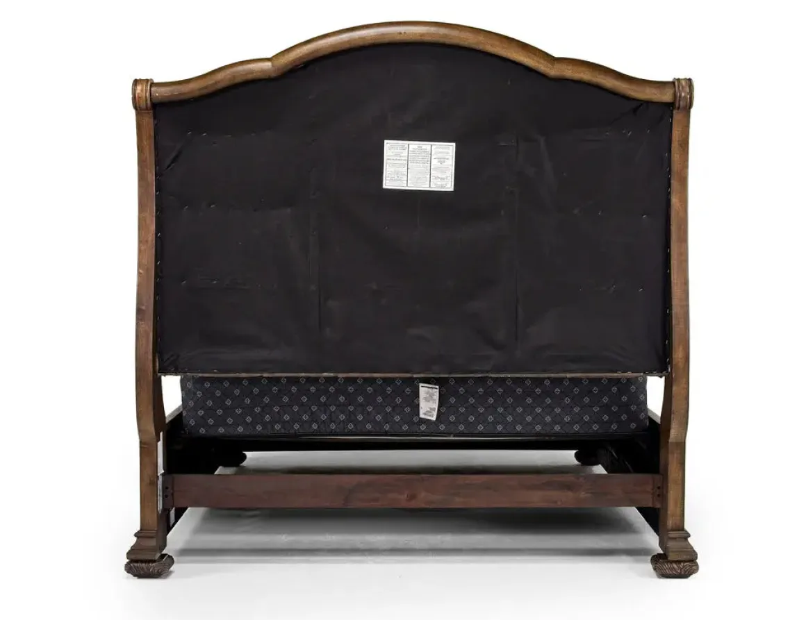 Durango Upholstered Sleigh Bed In Fawn, Queen