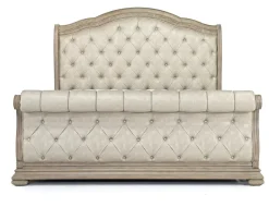 Durango Upholstered Sleigh Bed In Fawn, Queen