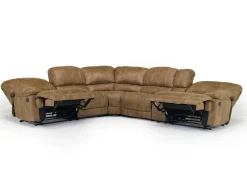 Dusty 6 Piece Reclining Sectional In Bonanza Silt