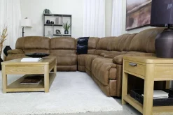 Dusty 6 Piece Reclining Sectional In Bonanza Silt