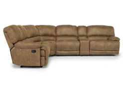 Dusty 6 Piece Reclining Sectional In Bonanza Silt