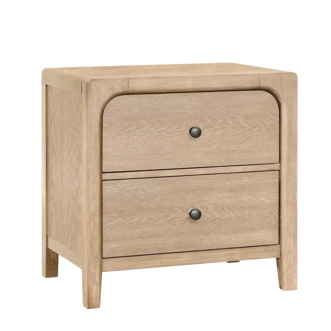 Easton Upholstered Bed, Dresser, Mirror & Nightstand In Natural, Ca King