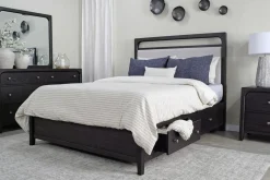 Easton Upholstered Storage Bed In Natural, Ca King
