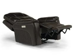 Echo 3 Power Theater Recliner W/ Immersive Sound In Rainier Walnut Leather