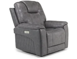 Echo 3 Power Theater Recliner W/ Immersive Sound In Rainer Storm Leather