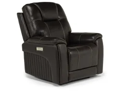 Echo 3 Power Theater Recliner W/ Immersive Sound In Rainer Storm Leather