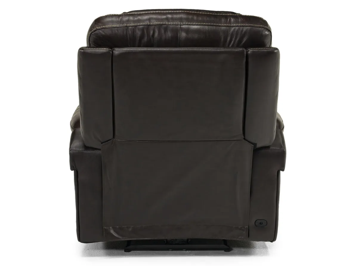 Echo 3 Power Theater Recliner W/ Immersive Sound In Rainer Storm Leather