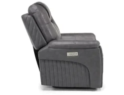 Echo 3 Power Theater Recliner W/ Immersive Sound In Rainer Storm Leather