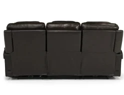 Echo 3 Power Theater Sofa W/ Immersive Sound In Rainier Walnut Leather