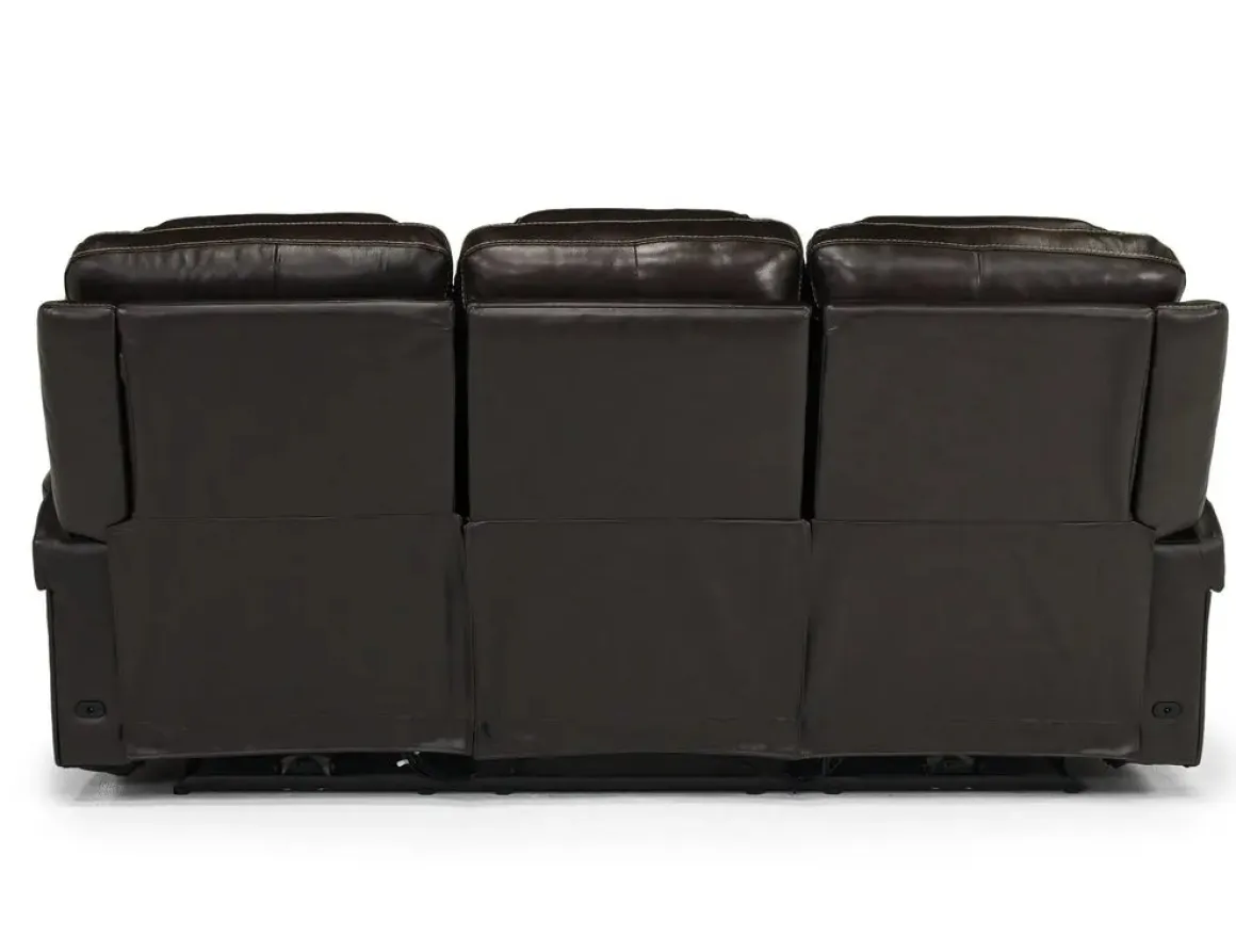 Echo 3 Power Theater Sofa W/ Immersive Sound In Rainier Walnut Leather