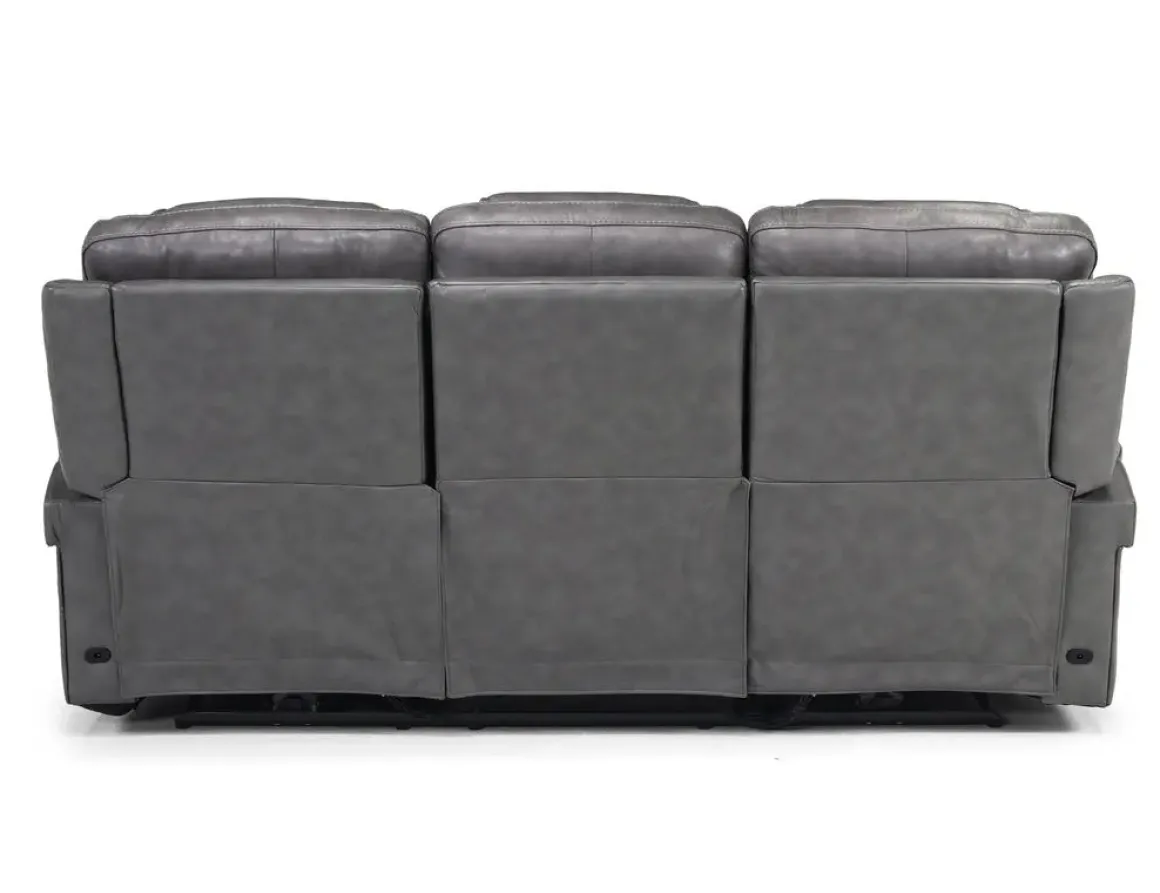 Echo 3 Power Theater Sofa W/ Immersive Sound In Rainier Walnut Leather