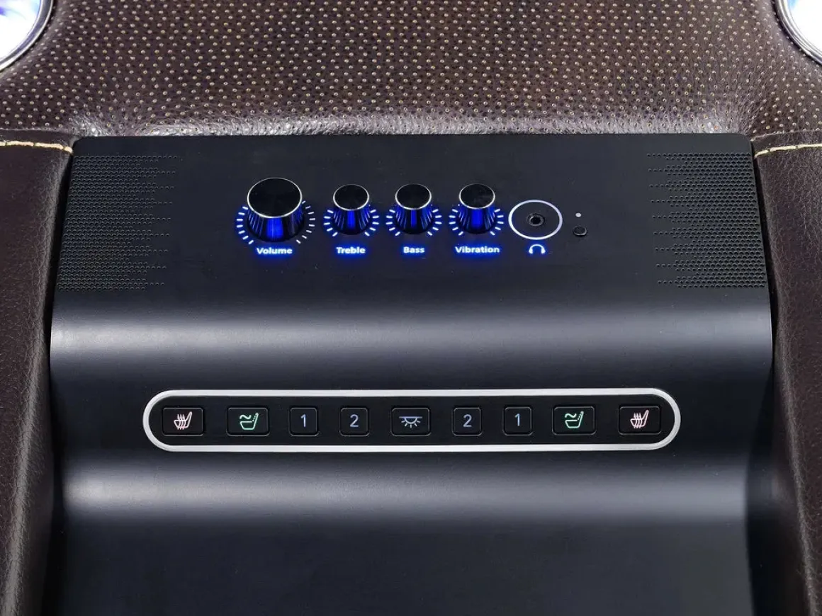 Echo 3 Power Theater Sofa W/ Immersive Sound In Rainier Walnut Leather