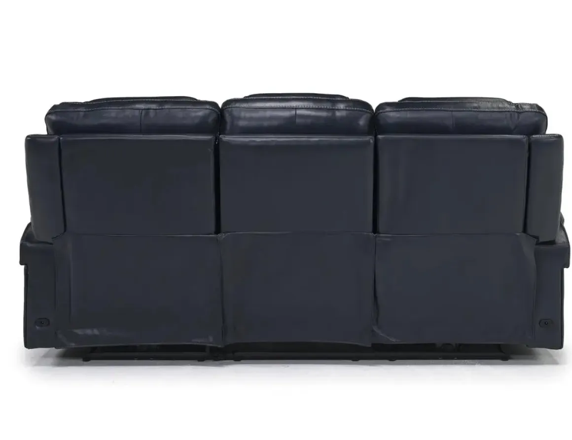 Echo 3 Power Theater Sofa W/ Immersive Sound In Rainier Walnut Leather