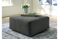 Edenfield Oversized Ottoman In Charcoal