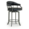 Edy Counter Height Stool In Mineral & Black, Swivel
