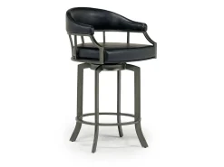 Edy Counter Height Stool In Mineral & Black, Swivel