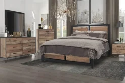 Elk River Panel Bed In Rustic Brown, Twin