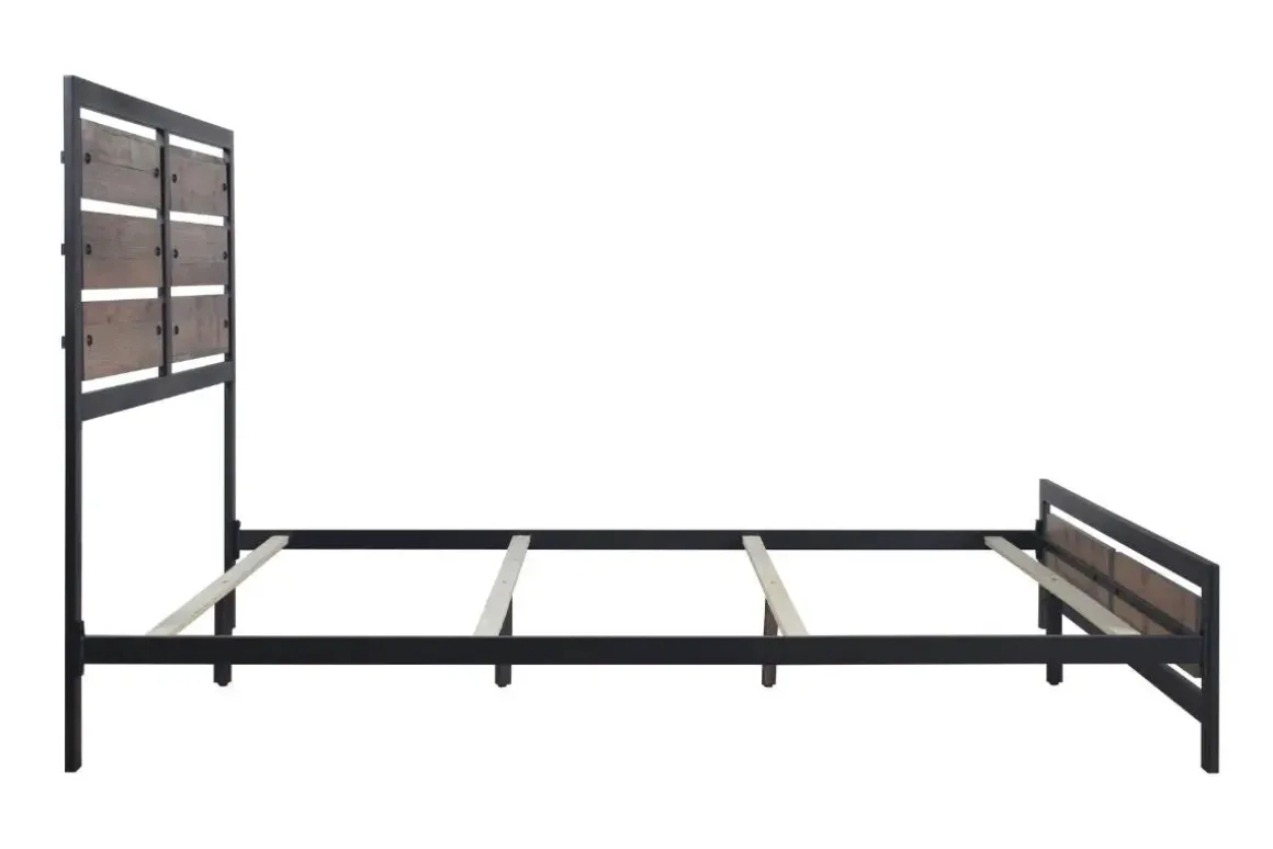 Elk River Panel Bed In Rustic Brown, Twin