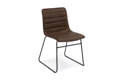 Ella Side Chair In Slate Leather