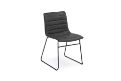 Ella Side Chair In Slate Leather