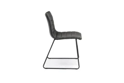 Ella Side Chair In Slate Leather