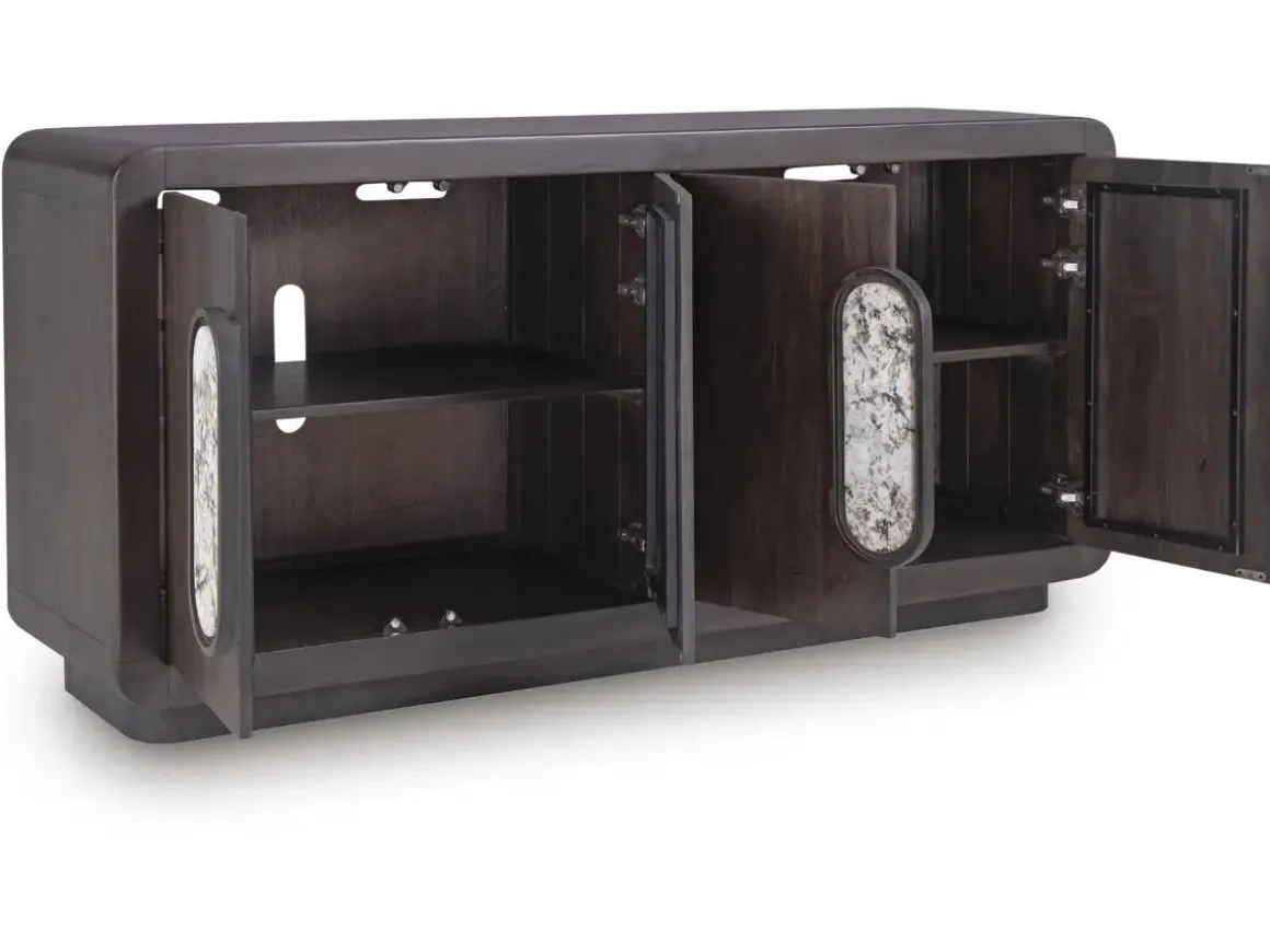 Elliston Media Console In Espresso Brown
