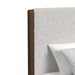 Elm Upholstered Bed W/ Lights In Brown, Queen