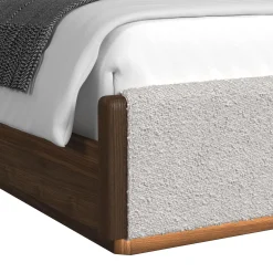 Elm Upholstered Bed W/ Lights In Brown, Queen