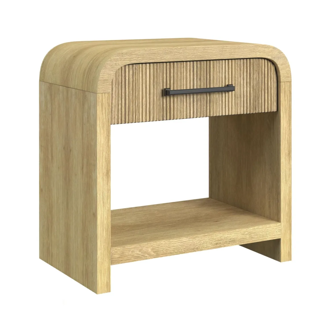 Emberly 2 Drawer Nightstand In Black