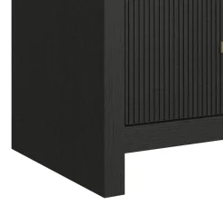 Emberly 2 Drawer Nightstand In Black