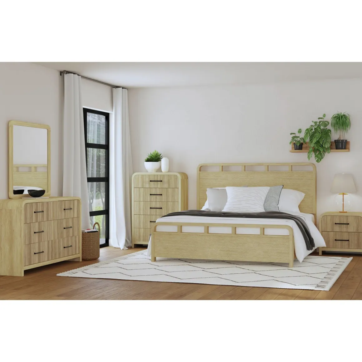 Emberly 2 Drawer Nightstand In Black