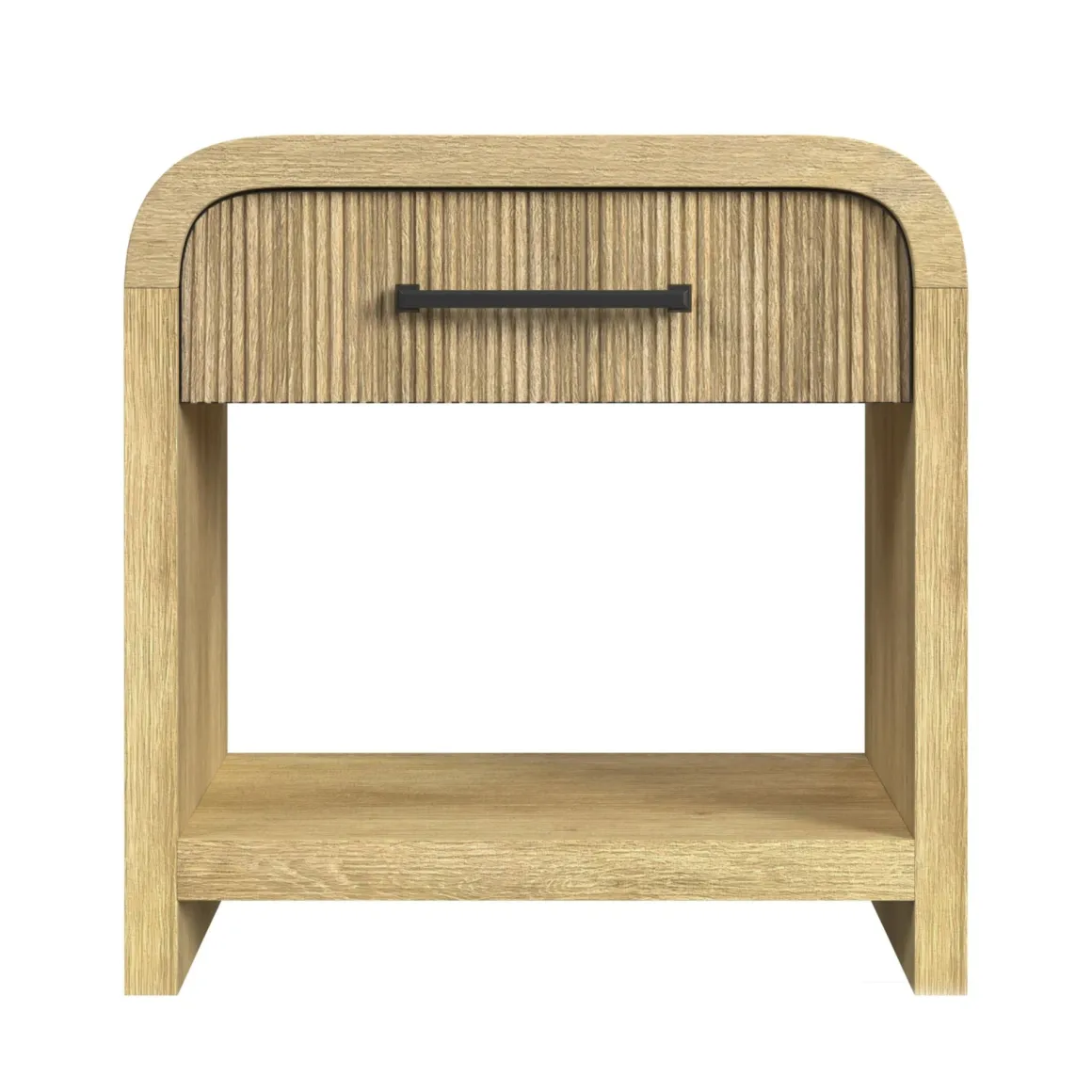 Emberly 2 Drawer Nightstand In Black