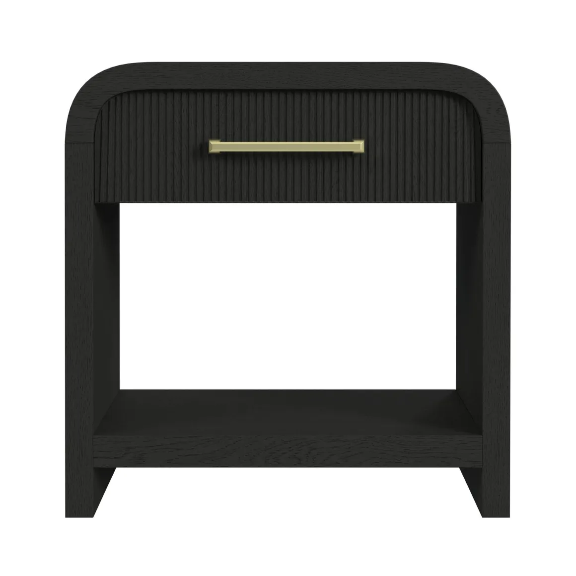 Emberly 2 Drawer Nightstand In Black
