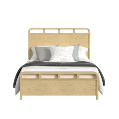 Emberly Panel Bed, Dresser, Mirror & Nightstand In Black, Twin