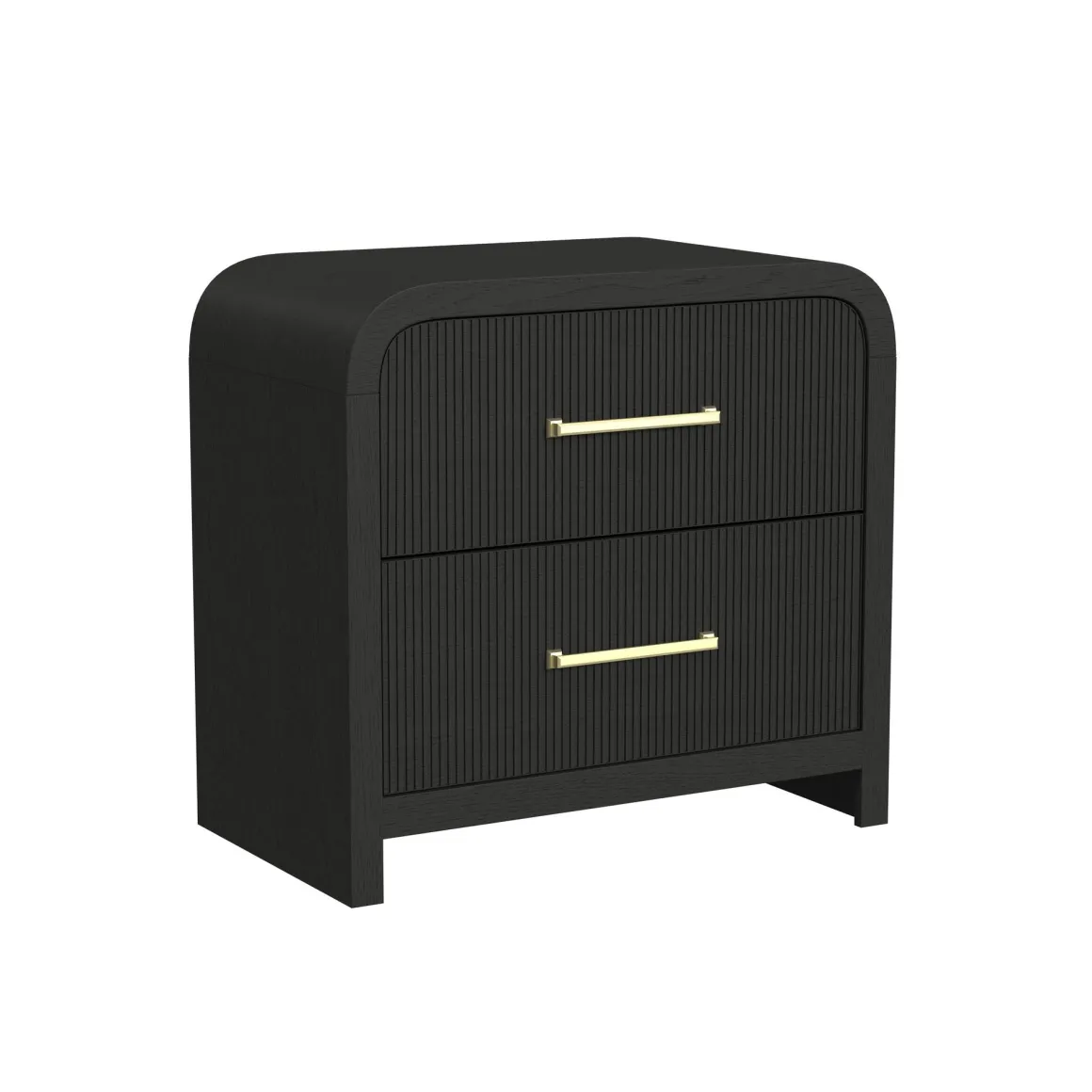 Emberly Panel Bed, Dresser, Mirror & Nightstand In Black, Twin