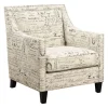 Emery Accent Chair In French Script