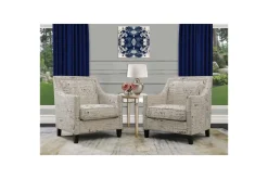 Emery Accent Chair In French Script