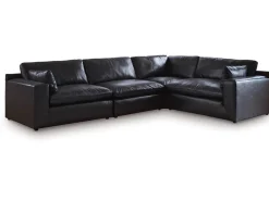Emillia 4 Piece Sectional In Black