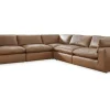 Emillia 5 Piece Sectional In Caramel