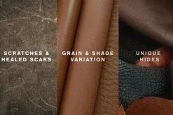 Emillia Oversized Ottoman In Caramel Leather