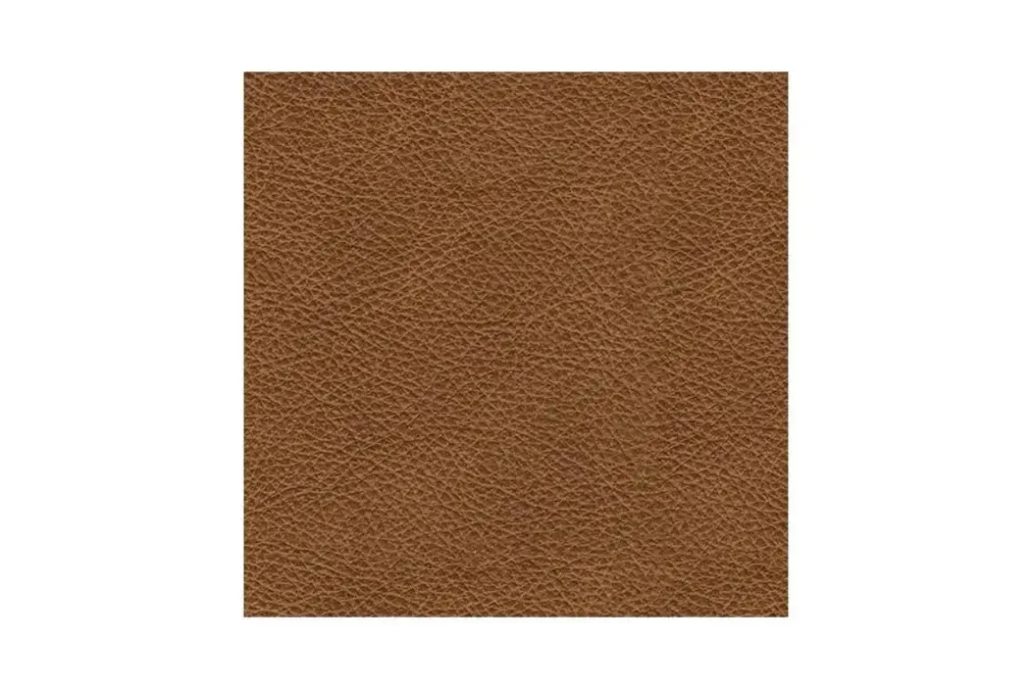 Emillia Oversized Ottoman In Caramel Leather