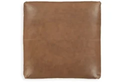 Emillia Oversized Ottoman In Caramel Leather