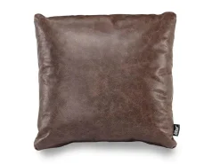 Emmy Accent Pillow In Brown Leather