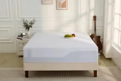 Encased Mattress Protector In White, Twin